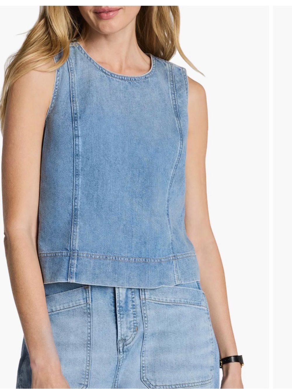 SPANX Lightweight Blue Denim Sleeveless Shell
